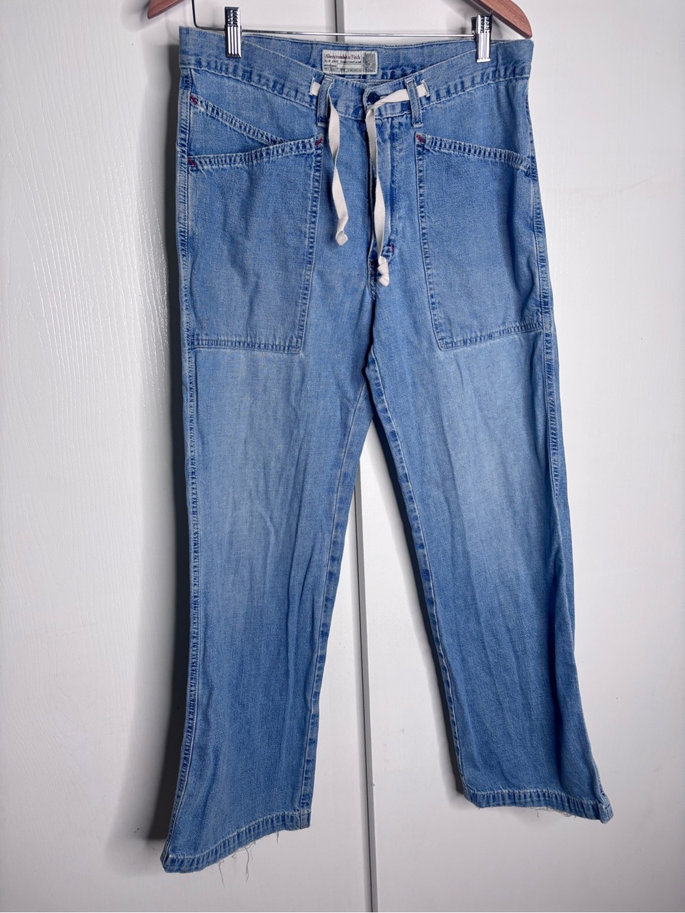 Rare Vtg Abercrombie & Fitch Blue Jeans Exclusive Patent Denim 100% Cotton